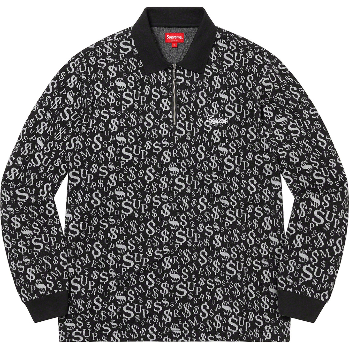 Currency Jacquard Zip L/S Polo view 7